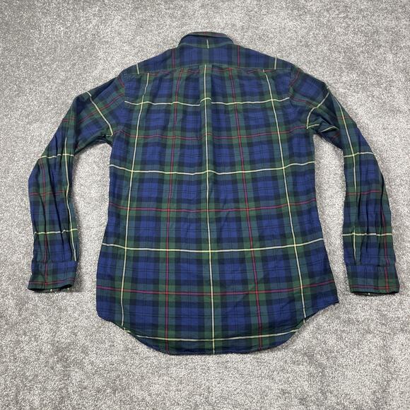 Ralph Lauren Flannel Shirt Mens Medium Button Down Tartan Plaid Cotton Pony - Picture 9 of 14